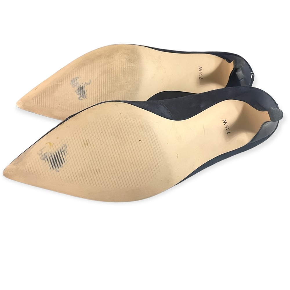 Talbots blue suede and patent leather low heel shoes - Picture 6 of 6